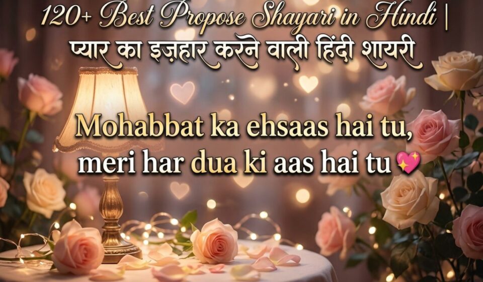 120+ Best Propose Shayari in Hindi प्यार का इज़हार करने वाली हिंदी शायरी 
