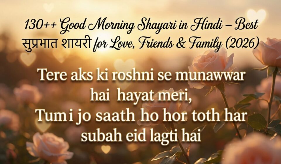 _130++ Good Morning Shayari in Hindi – Best सुप्रभात शायरी for Love, Friends & Family (2026) 