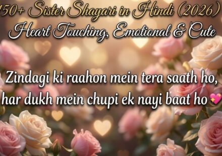 150+ Sister Shayari in Hindi (2026) – Heart Touching, Emotional & Cute 