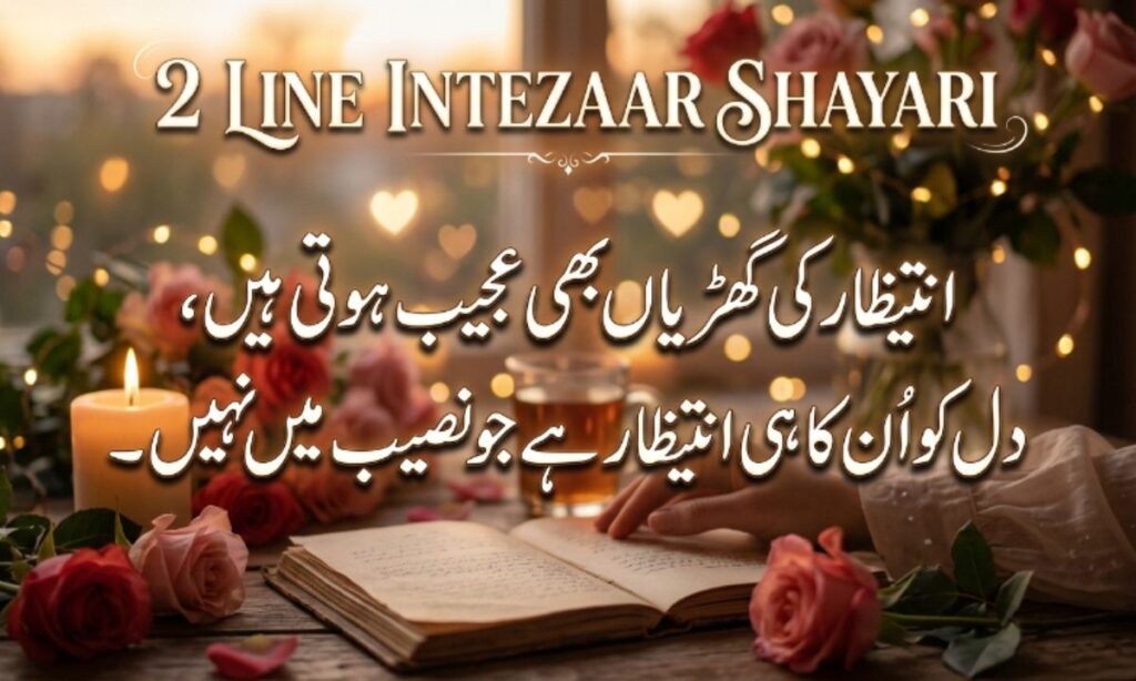 2 Line Intezaar Shayari