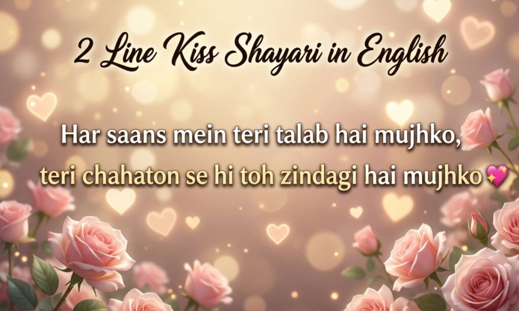 2 Line Kiss Shayari in English