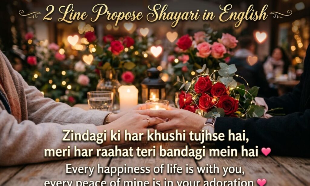 2 Line Propose Shayari in English