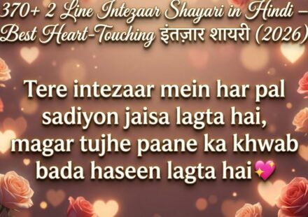 370+ 2 Line Intezaar Shayari in Hindi – Best Heart-Touching इंतज़ार शायरी (2026) 