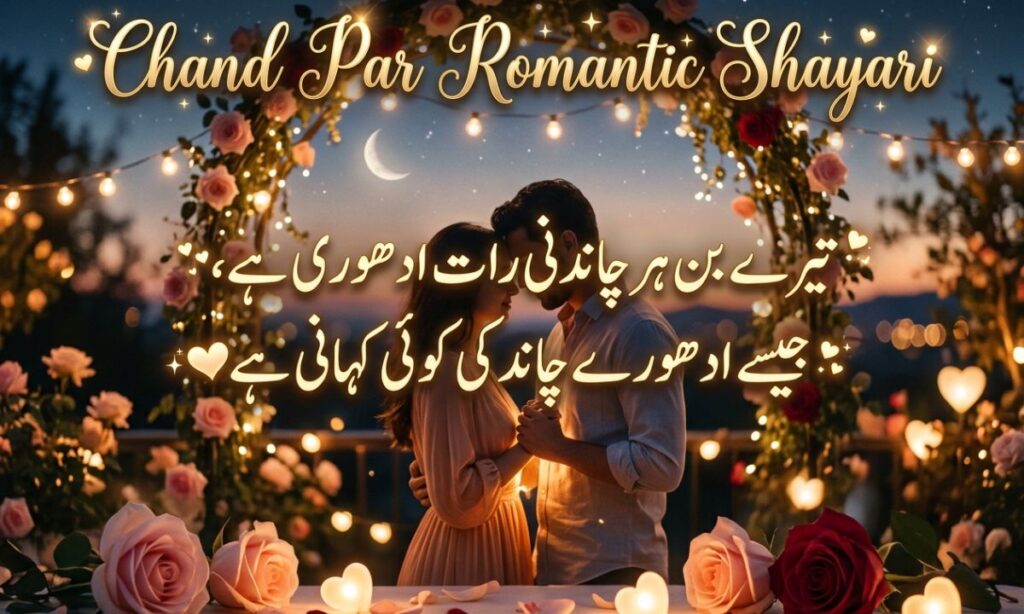 Chand Par Romantic Shayari