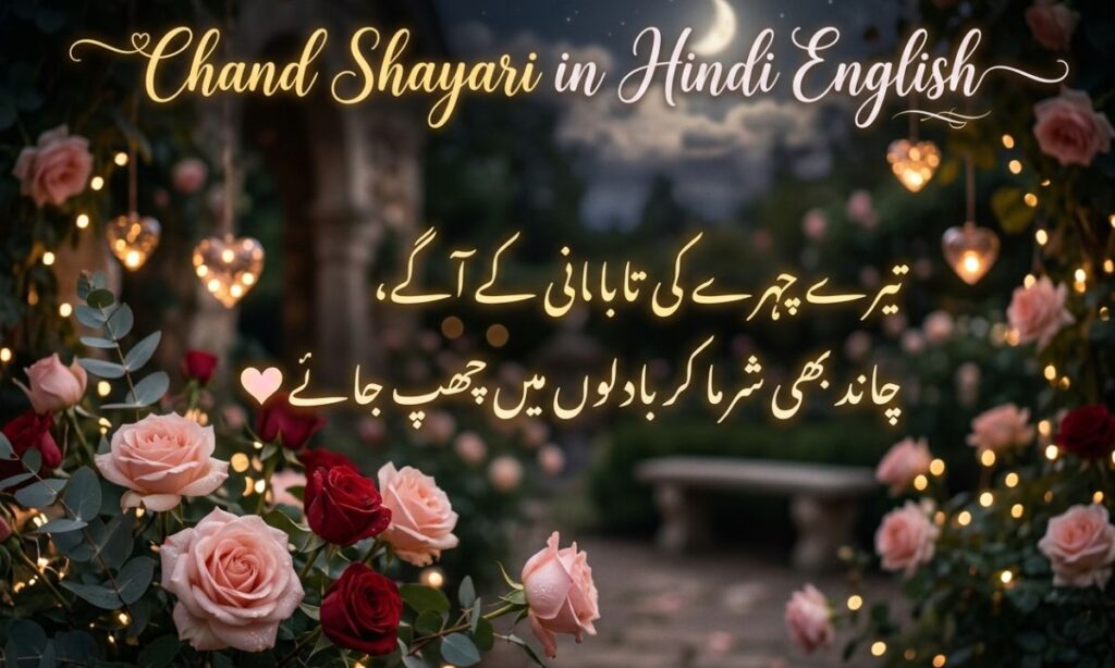 Chand Shayari in Hindi English