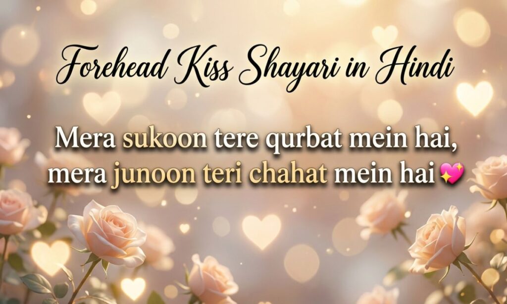 Forehead Kiss Shayari in Hindi
