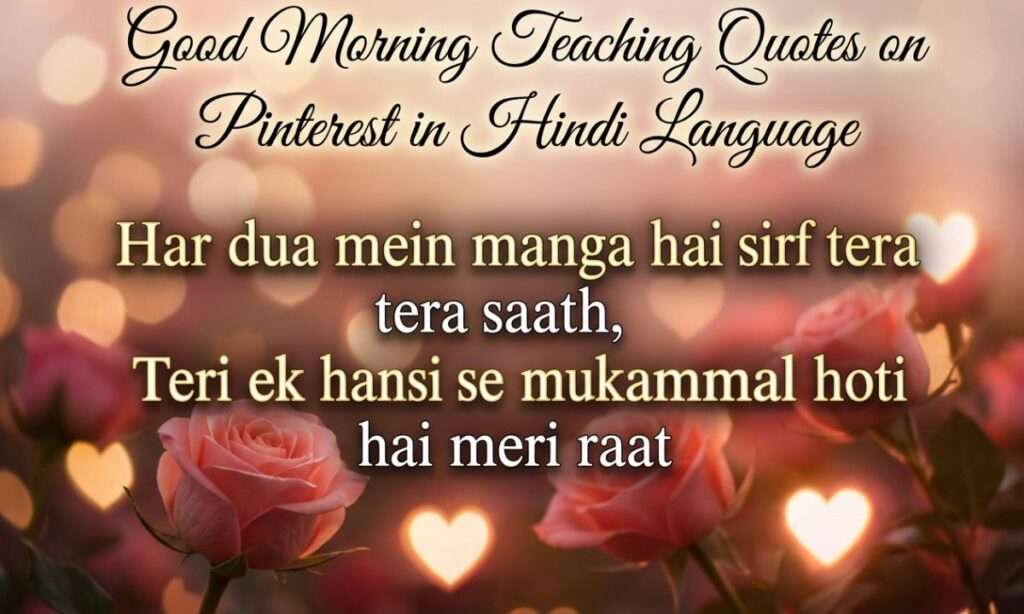 Good Morning Teaching Quotes on Pinterest in Hindi Language