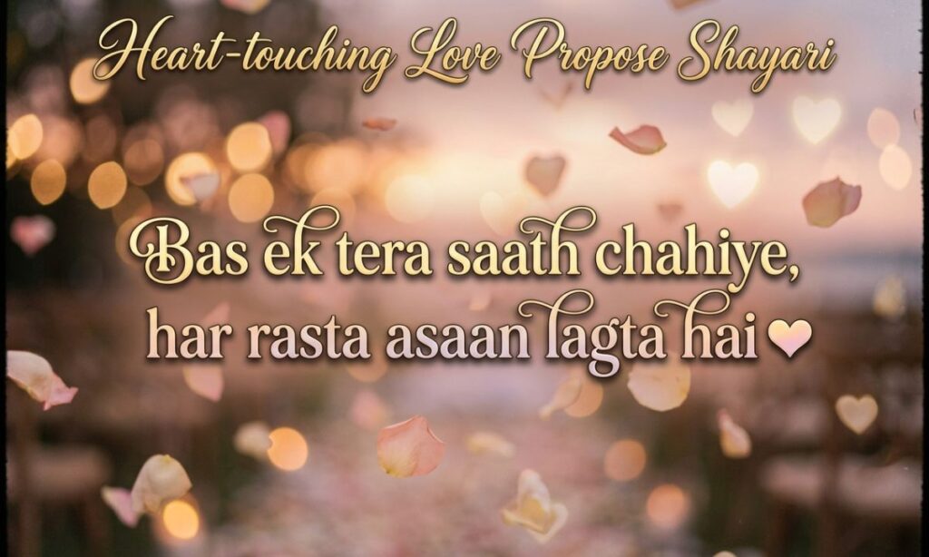 Heart-touching Love Propose Shayari