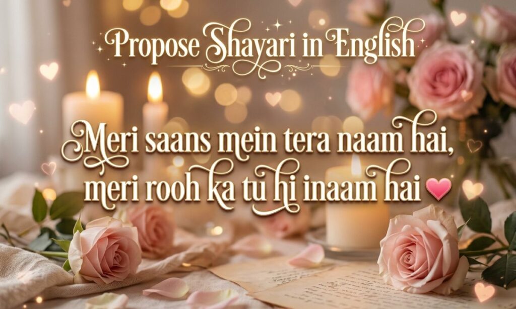 Propose Shayari in English