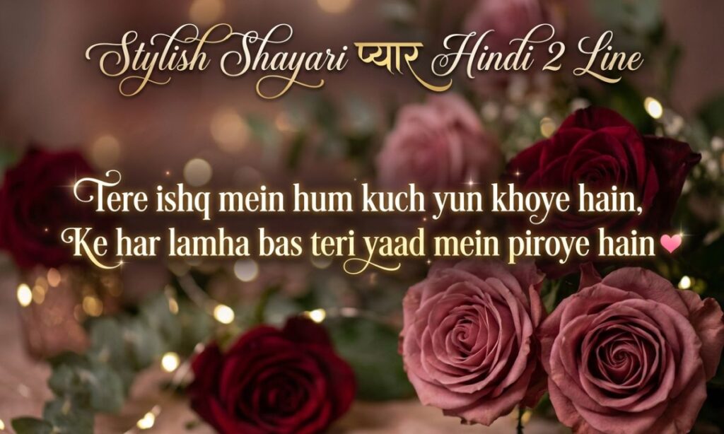 Stylish Shayari प्यार Hindi 2 Line