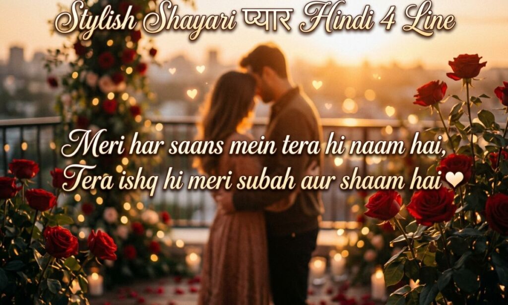 Stylish Shayari प्यार Hindi 4 Line