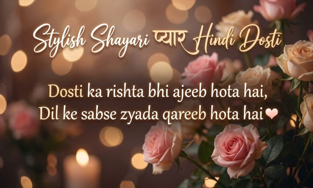 Stylish Shayari प्यार Hindi Dosti