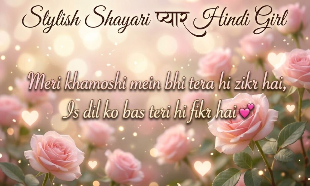 Stylish Shayari प्यार Hindi Girl