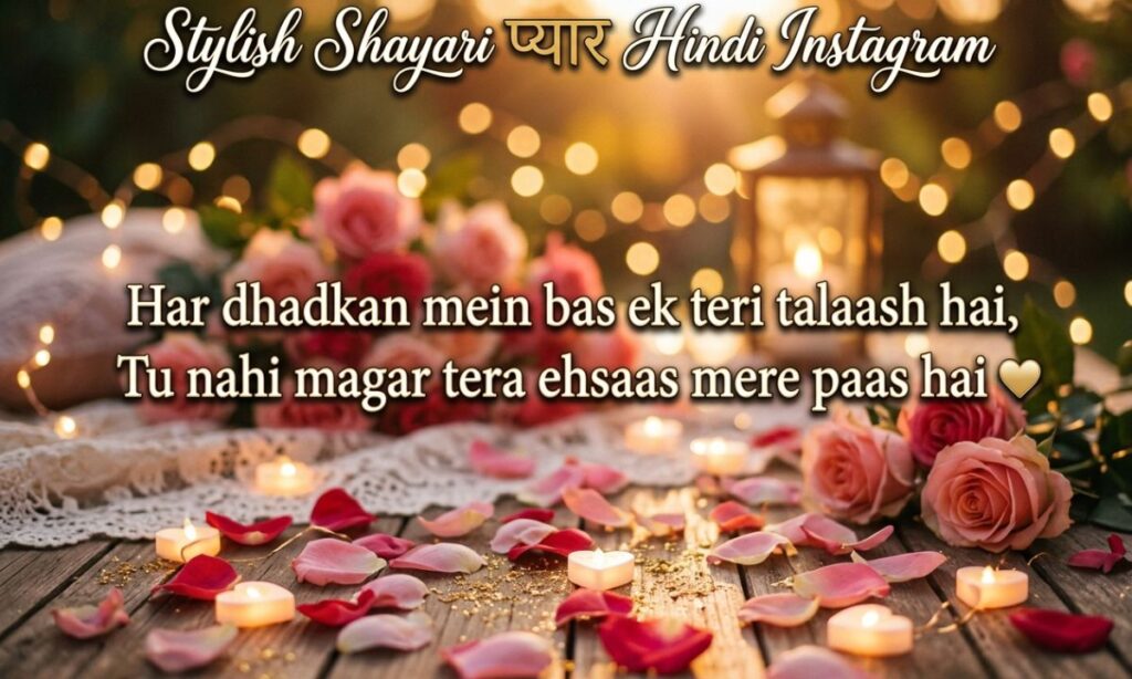 Stylish Shayari प्यार Hindi Instagram