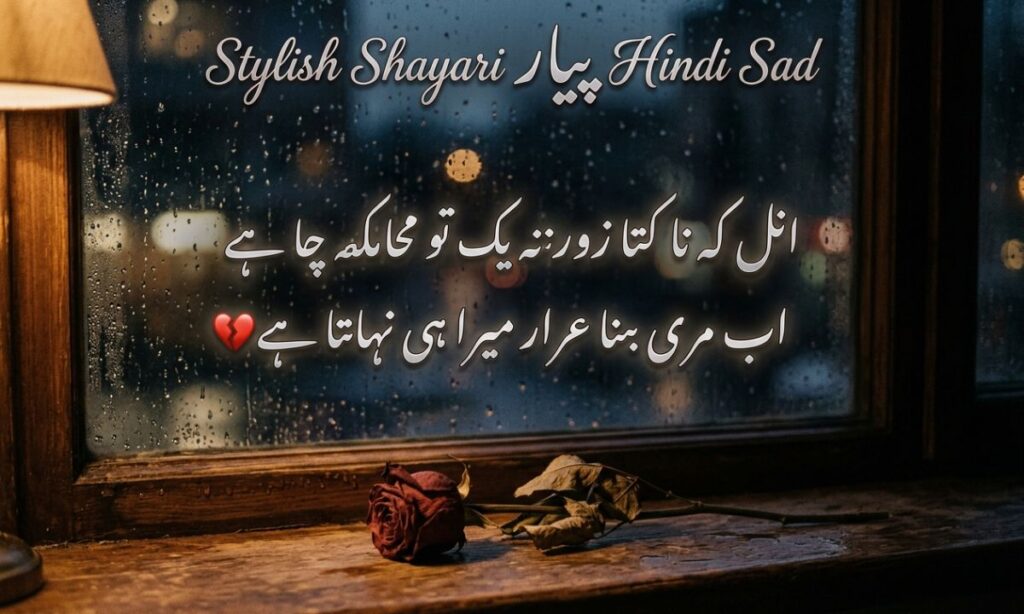 Stylish Shayari प्यार Hindi Sad