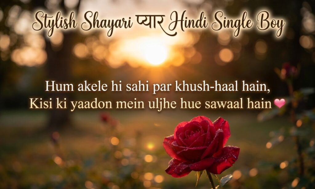 Stylish Shayari प्यार Hindi Single Boy
