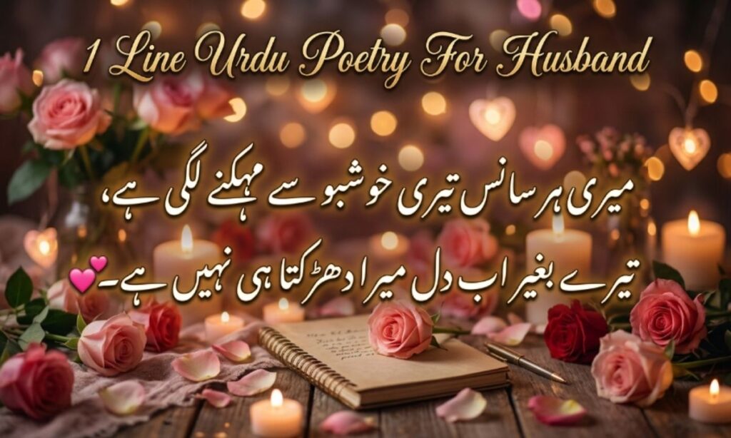 1 Line Urdu Poetry For Husband