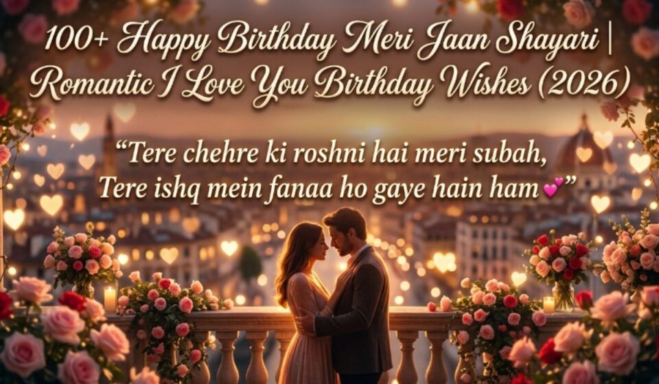 100+ Happy Birthday Meri Jaan Shayari Romantic I Love You Birthday Wishes (2026)