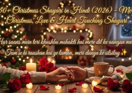 150+ Christmas Shayari in Hindi (2026) – Merry Christmas, Love & Heart Touching Shayari