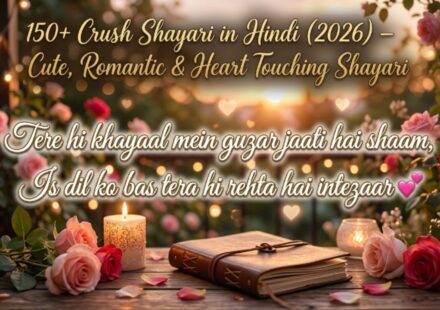 150+ Crush Shayari in Hindi (2026) – Cute, Romantic & Heart Touching Shayari