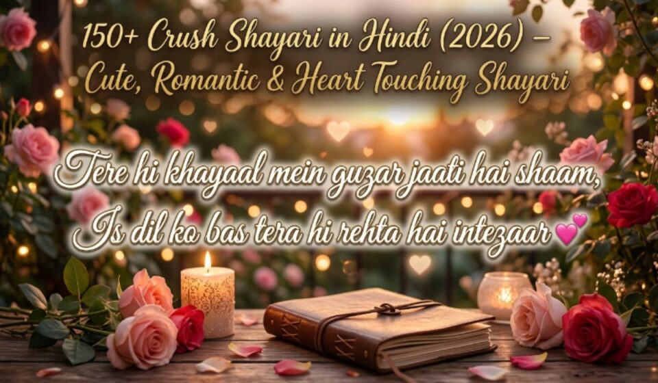 150+ Crush Shayari in Hindi (2026) – Cute, Romantic & Heart Touching Shayari