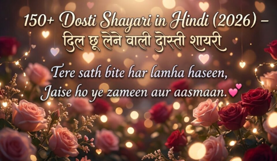 150+ Dosti Shayari in Hindi (2026) – दिल छू लेने वाली दोस्ती शायरी 