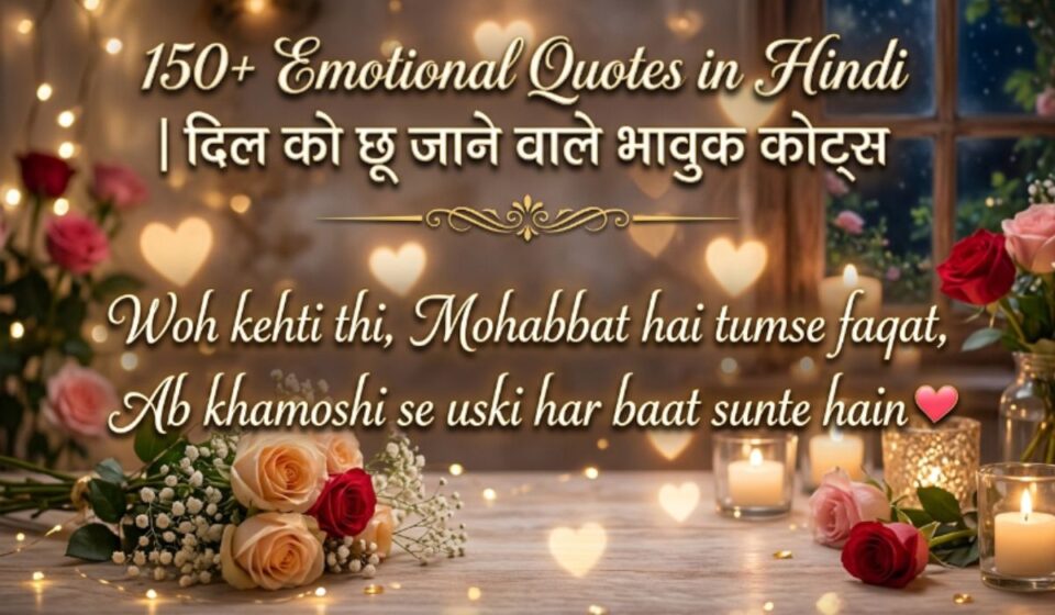 150+ Emotional Quotes in Hindi दिल को छू जाने वाले भावुक कोट्स 