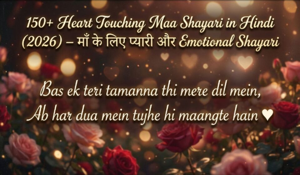 150+ Heart Touching Maa Shayari in Hindi (2026) – माँ के लिए प्यारी और Emotional Shayari  (1)