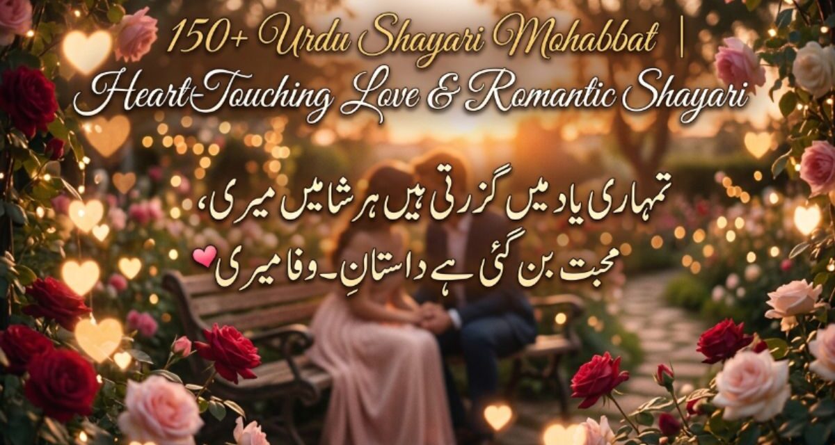 150+ Urdu Shayari Mohabbat Heart-Touching Love & Romantic Shayari 
