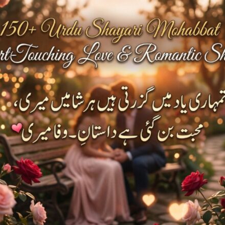 150+ Urdu Shayari Mohabbat Heart-Touching Love & Romantic Shayari 