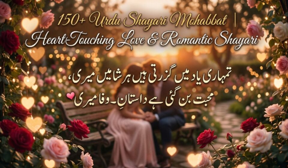 150+ Urdu Shayari Mohabbat Heart-Touching Love & Romantic Shayari 