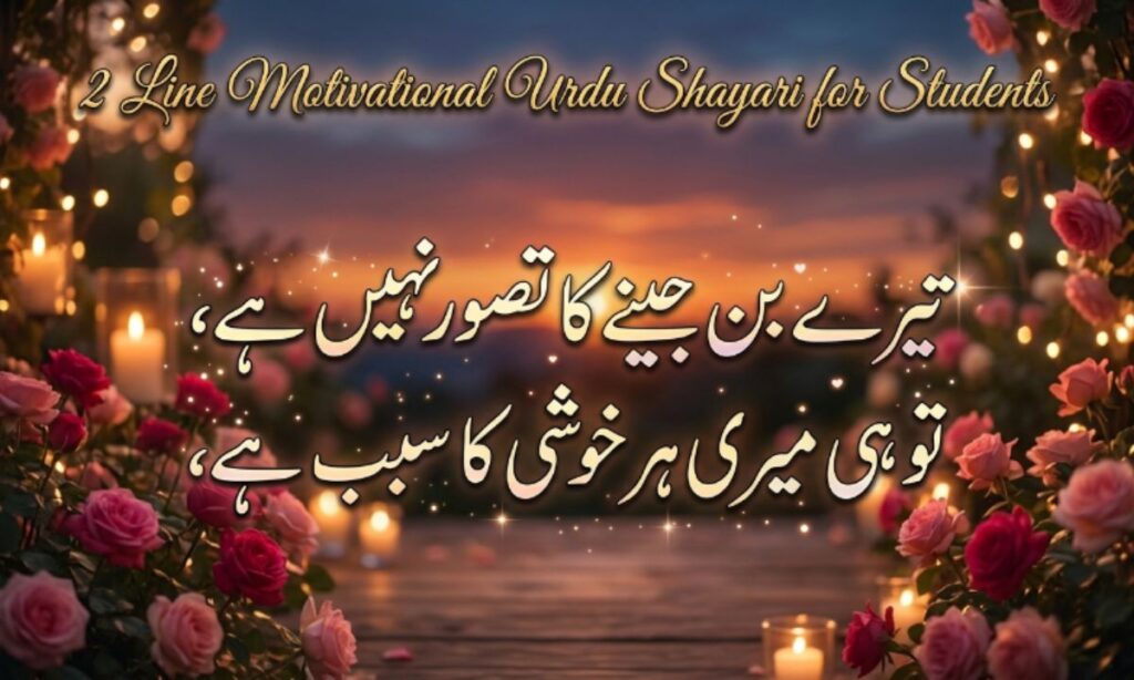 2 Line Motivational Urdu Shayari for Students