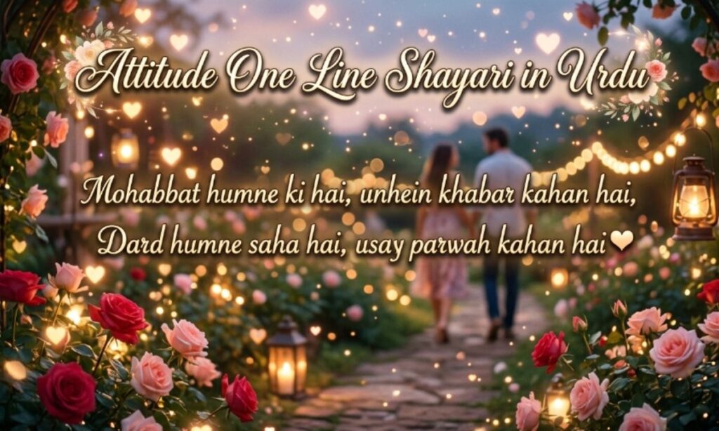 Attitude One Line Shayari in Urdu
