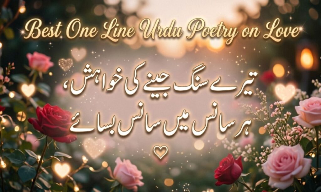 Best One Line Urdu Poetry on Love
