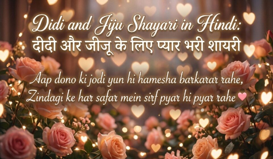 Didi and Jiju Shayari in Hindi दीदी और जीजू के लिए प्यार भरी शायरी  (1)
