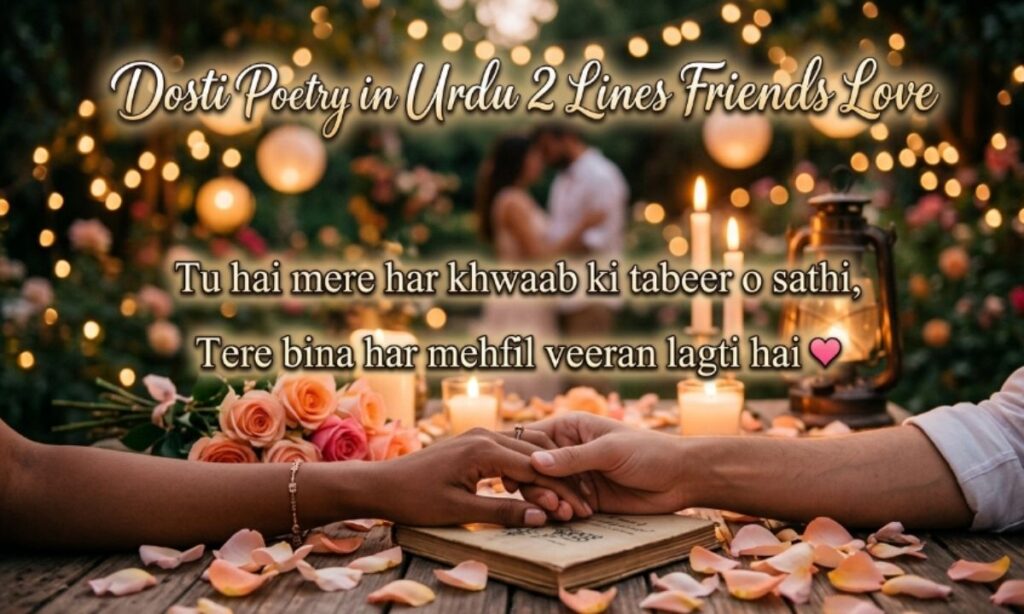 Dosti Poetry in Urdu 2 Lines Friends Love