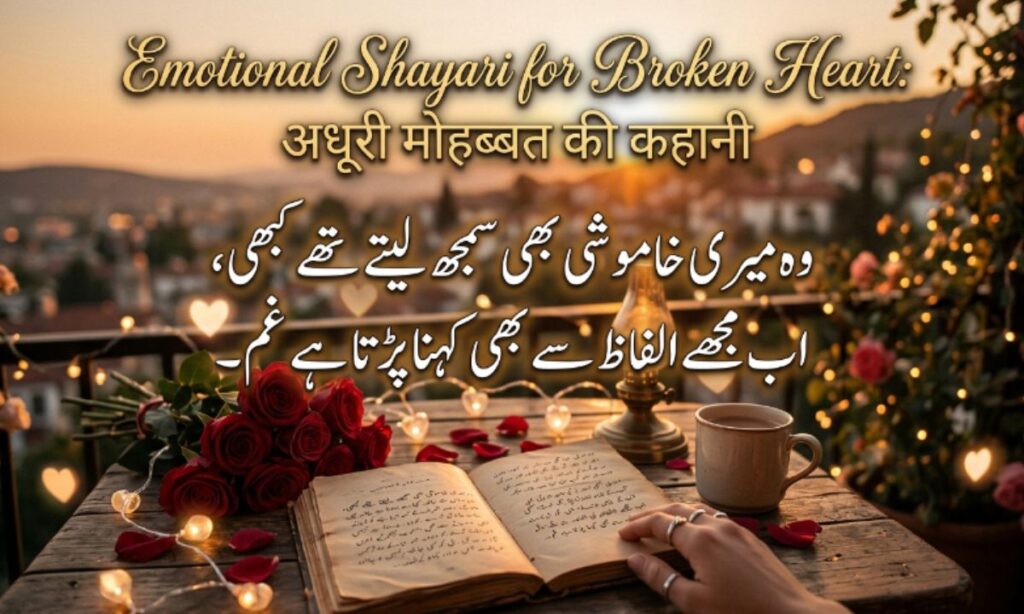 Emotional Shayari for Broken Heart अधूरी मोहब्बत की कहानी