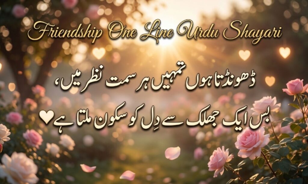 Friendship One Line Urdu Shayari