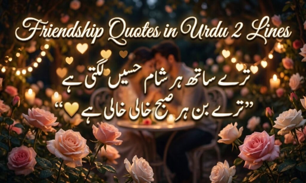 Friendship Quotes in Urdu 2 Lines