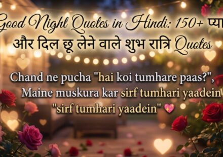 Good Night Quotes in Hindi 150+ प्यारे और दिल छू लेने वाले शुभ रात्रि Quotes 