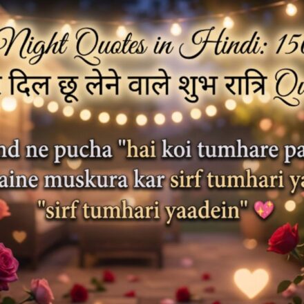 Good Night Quotes in Hindi 150+ प्यारे और दिल छू लेने वाले शुभ रात्रि Quotes 
