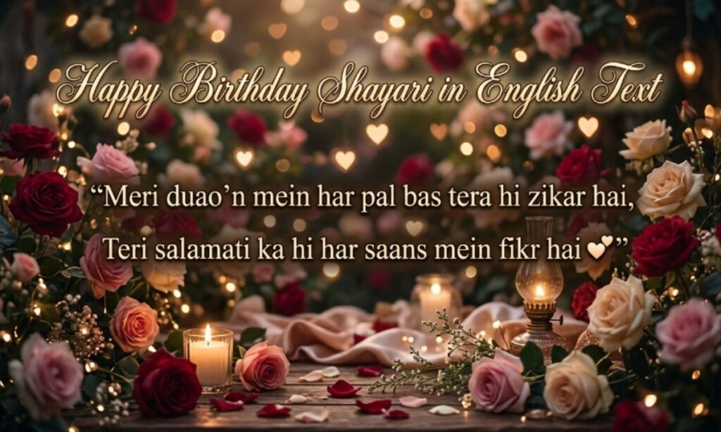 Happy Birthday Shayari in English Text