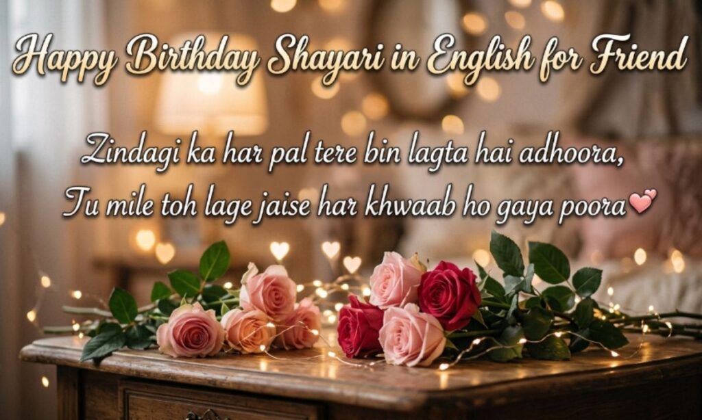 Happy Birthday Shayari in English for Friend