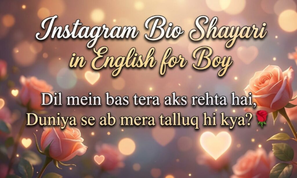 Instagram Bio Shayari in English for Boy