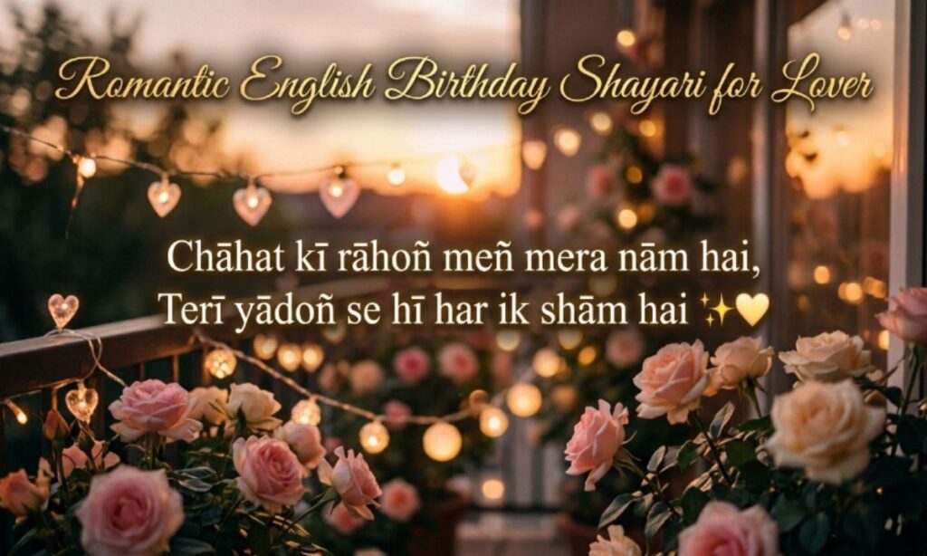 Romantic English Birthday Shayari for Lover
