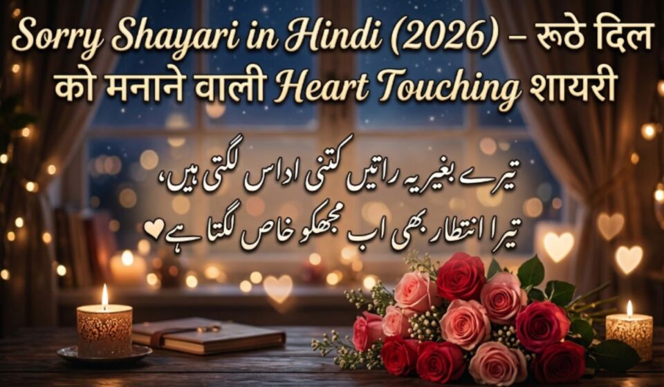 Sorry Shayari in Hindi (2026) – रूठे दिल को मनाने वाली Heart Touching शायरी 