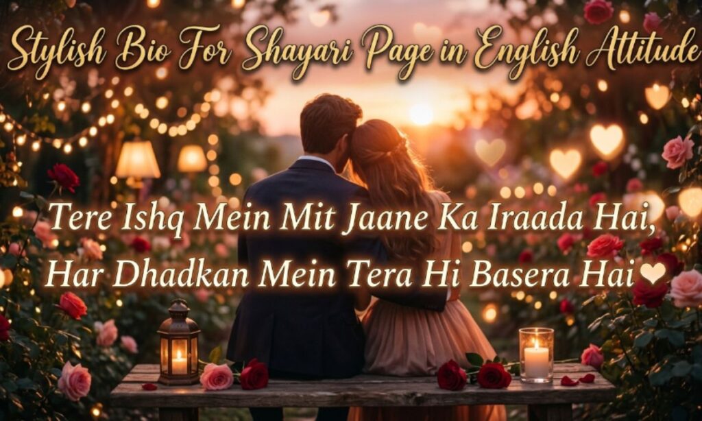 Stylish Bio For Shayari Page in English Attitude