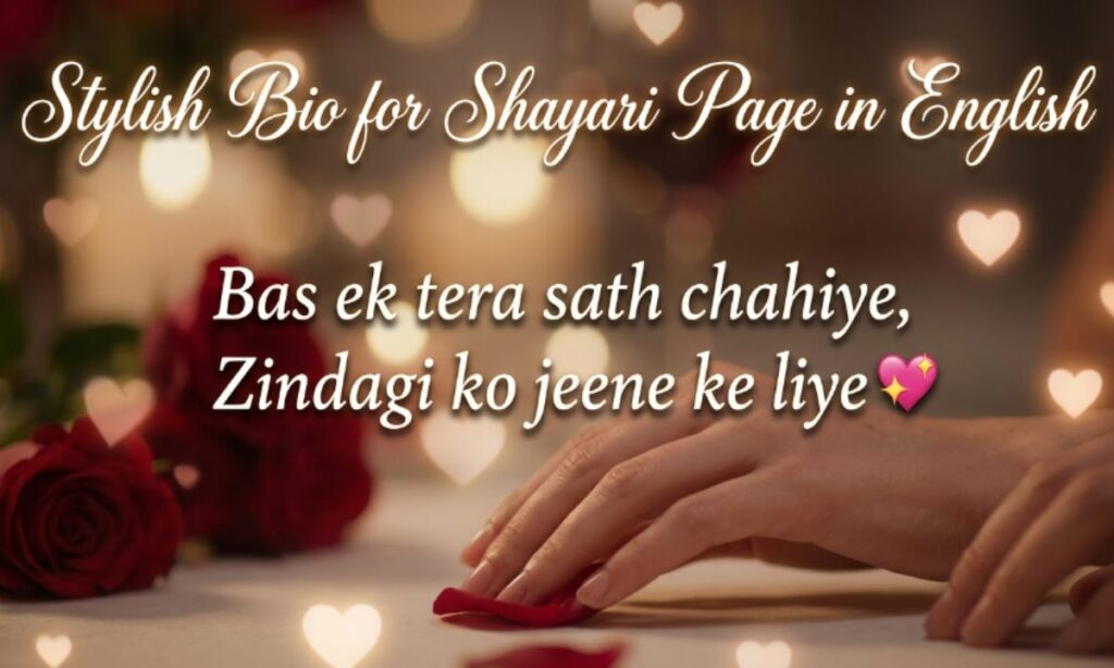 Stylish Bio for Shayari Page in English
