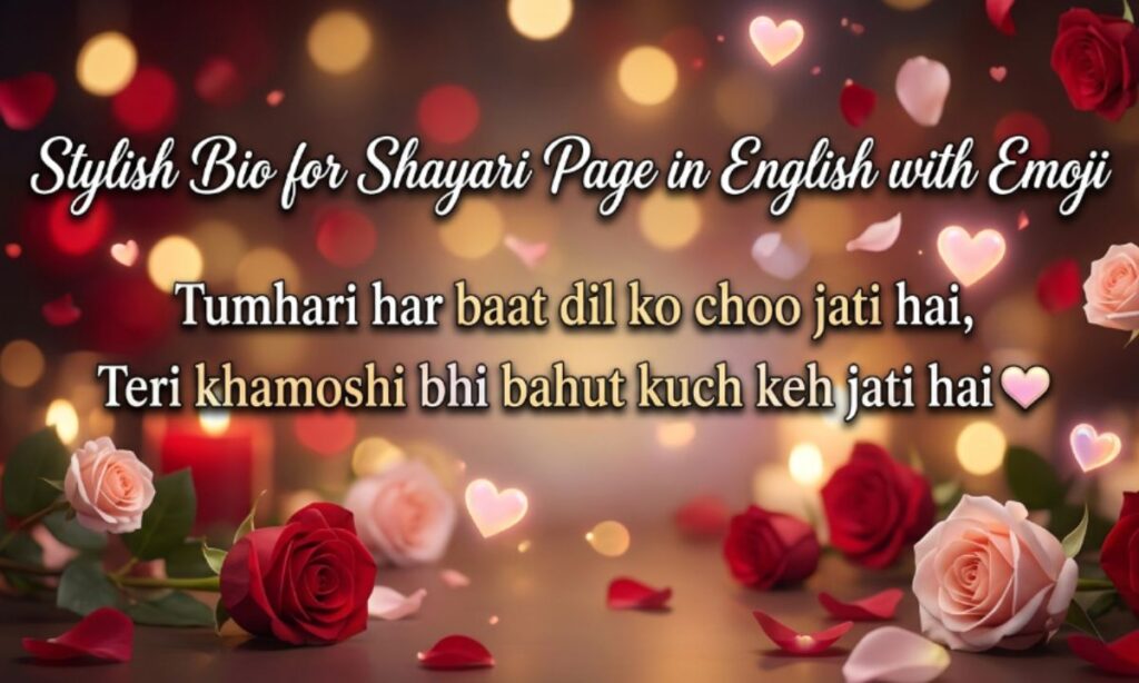Stylish Bio for Shayari Page in English with Emoji