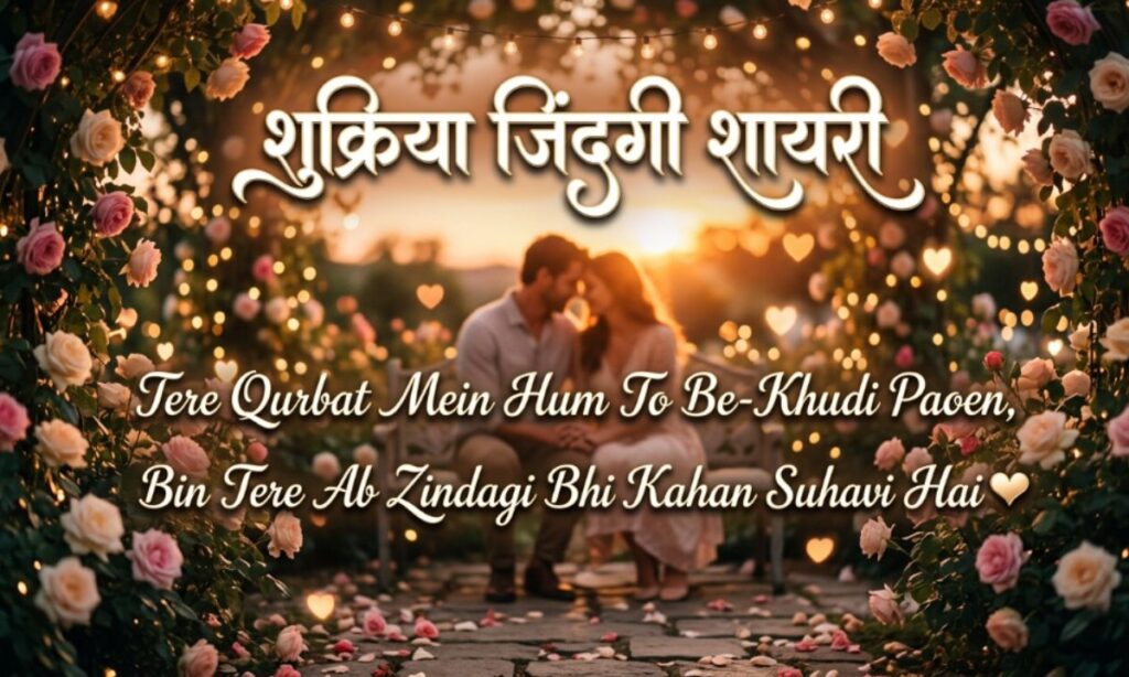शुक्रिया जिंदगी शायरी
